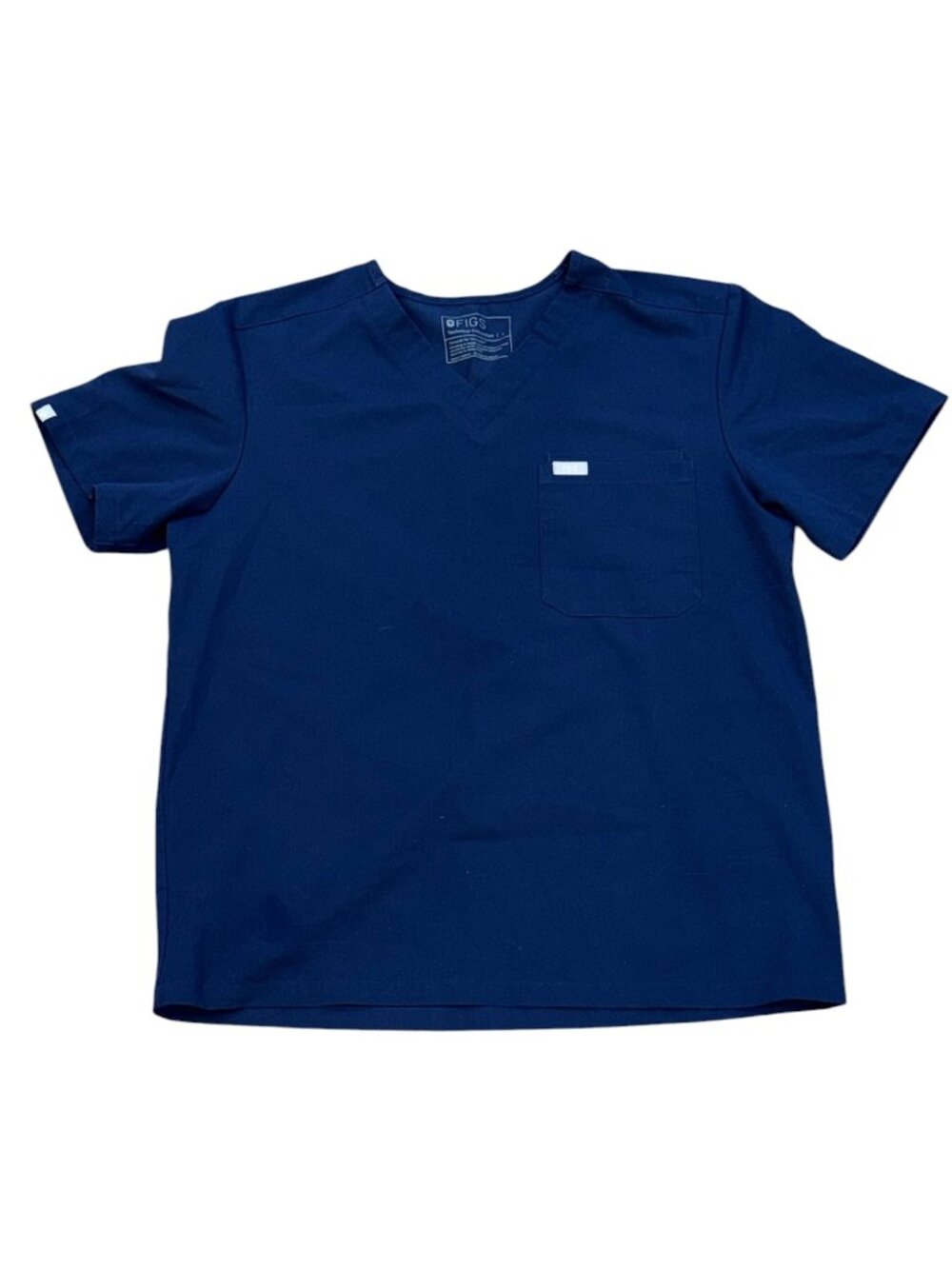 FIGS Leon Scrub Top Shirt Navy Blue Large Nurse Healthcare Uniform Hospital